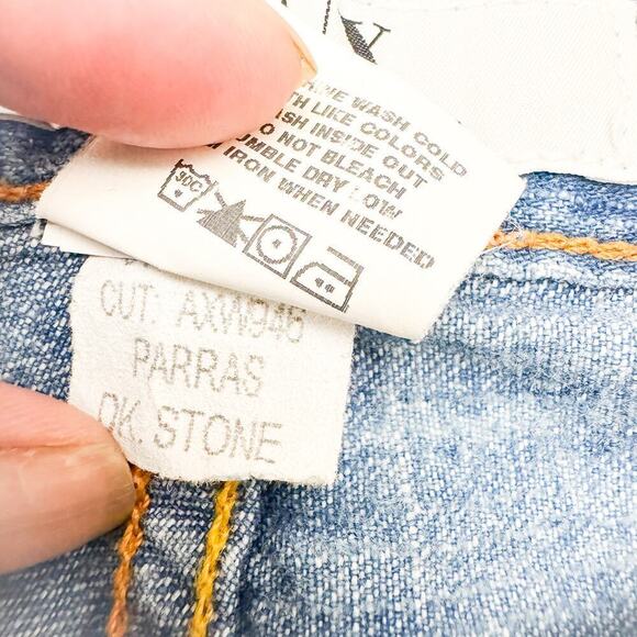 Armani Exchange Parras Dark Stone Light Wash Wide Leg Denim Jeans Size 2 Short - Picture 7 of 8